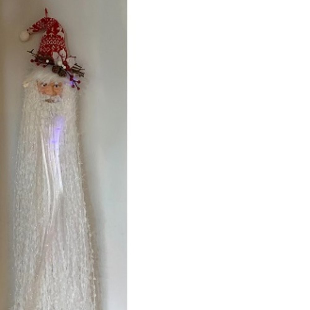 Santa with a Long Fiber Optics Beard